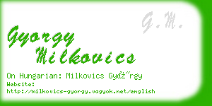 gyorgy milkovics business card